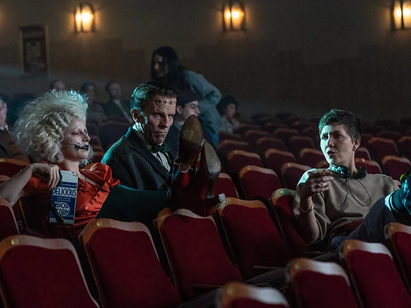 Review: The Bride is all about chaos, fun and female empowerment Jessie Buckley, Christian Bale and director Maggie Gyllenhaal for